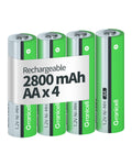 AA Rechargeable Batteries 2800 mAh High Capacity 1500 Cycle,1.2V NiMH Low Self Discharge AA Battery,24 Pack