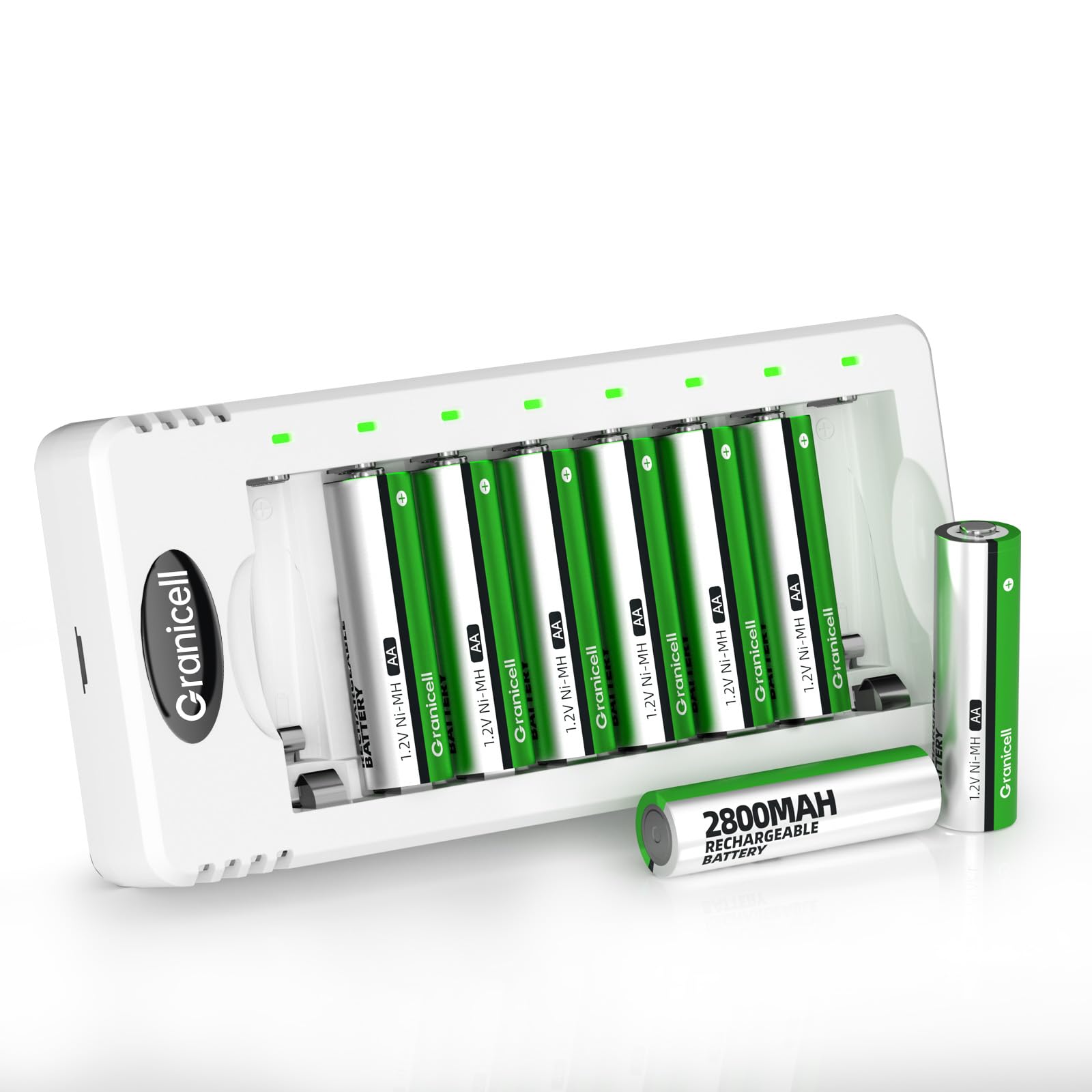 AA Rechargeable Batteries 2800 mAh High Capacity 1500 Cycle,1.2V NiMH Low Self Discharge AA Battery,24 Pack