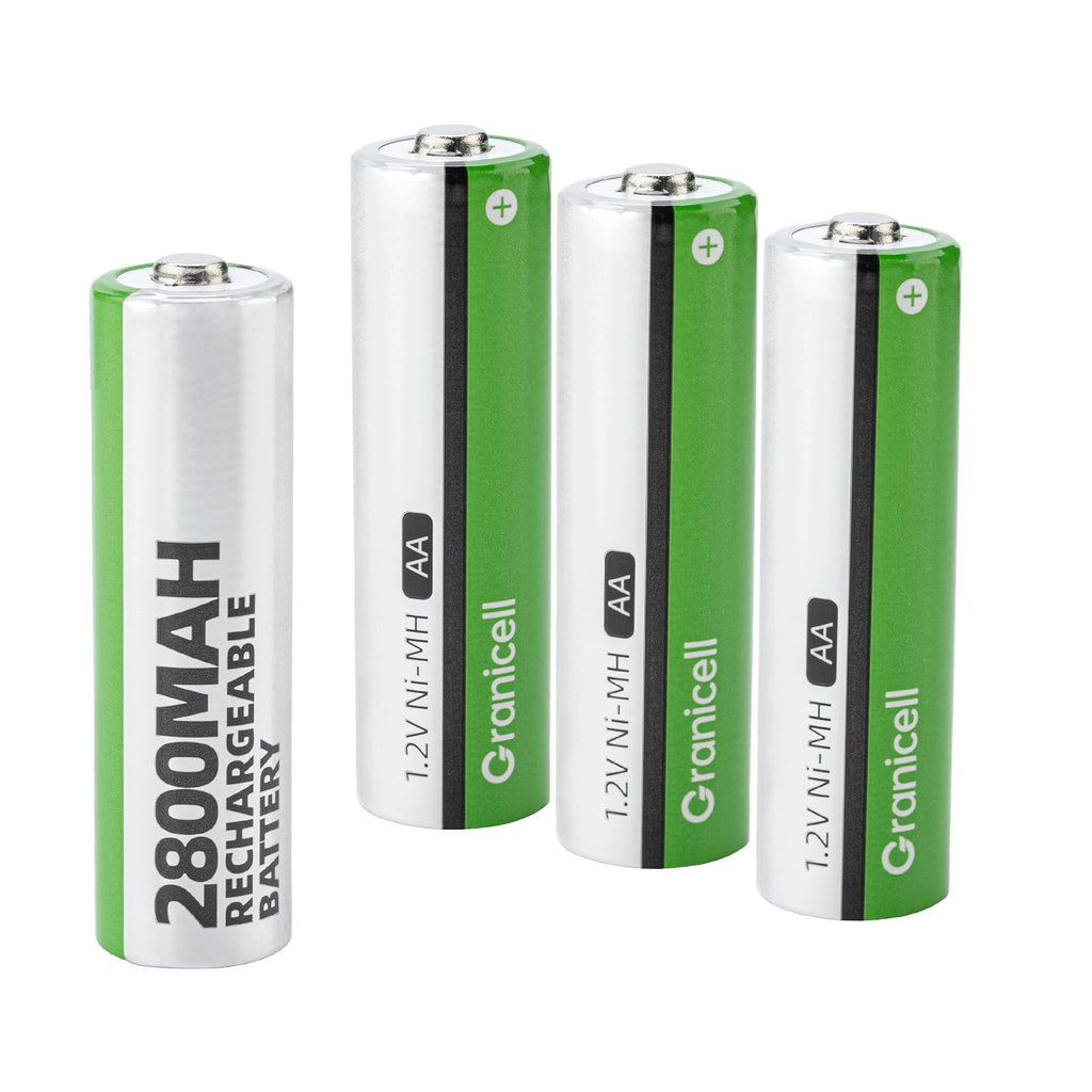 16 Sets AA AAA Rechargeable Batteries,High Capacity 8-Pack AA 2800mAh & 8-Pack AAA 1100mAh,1.2V NiMH Low Self Discharge