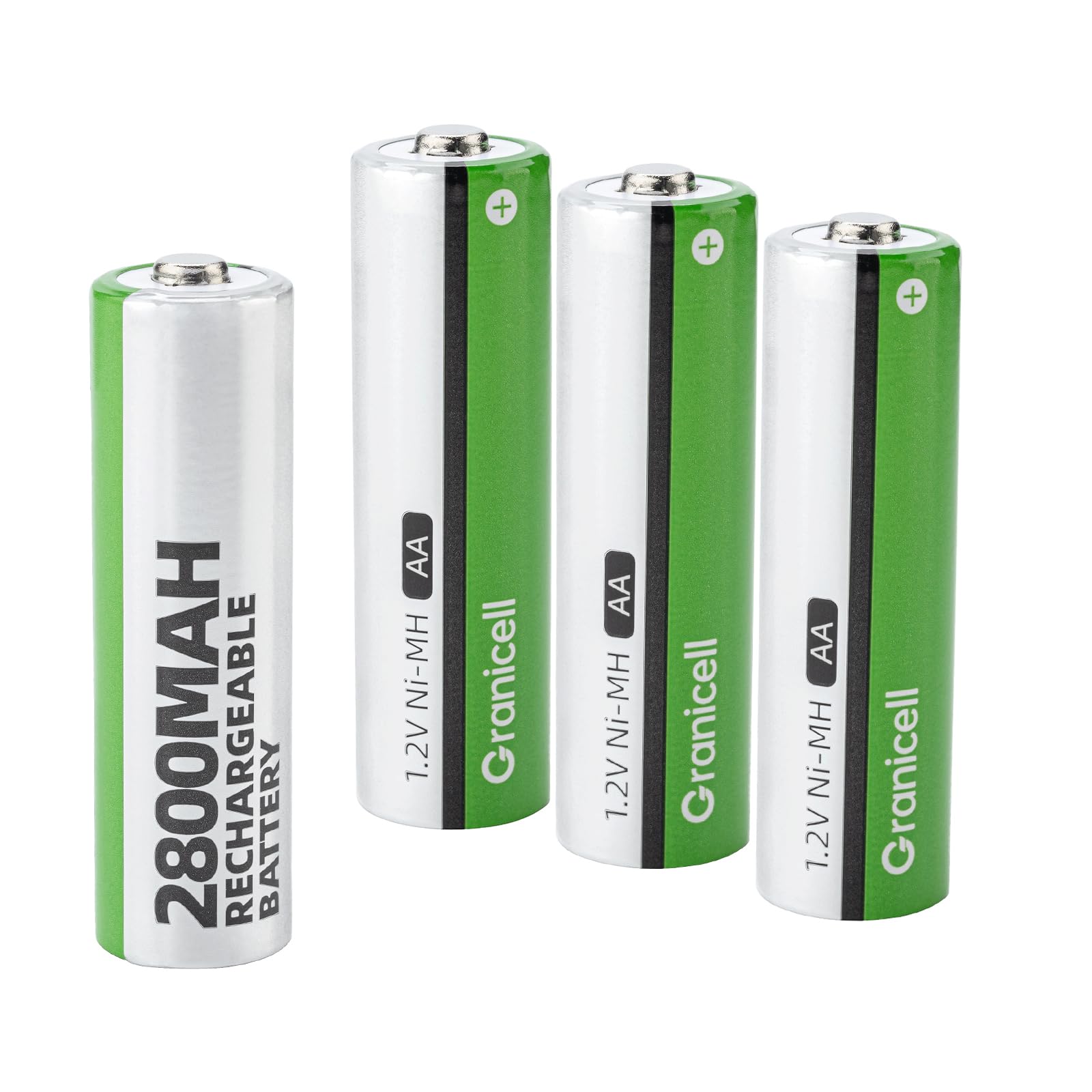 16 Sets AA AAA Rechargeable Batteries,High Capacity 8-Pack AA 2800mAh & 8-Pack AAA 1100mAh,1.2V NiMH Low Self Discharge